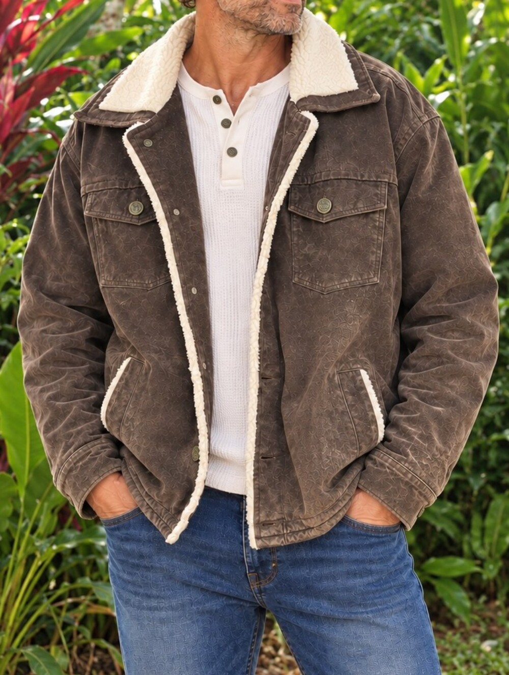 Vintage Y2K Bullhead PacSun Brown Leather Sherpa Lined Trucker Jacket XL Aviator